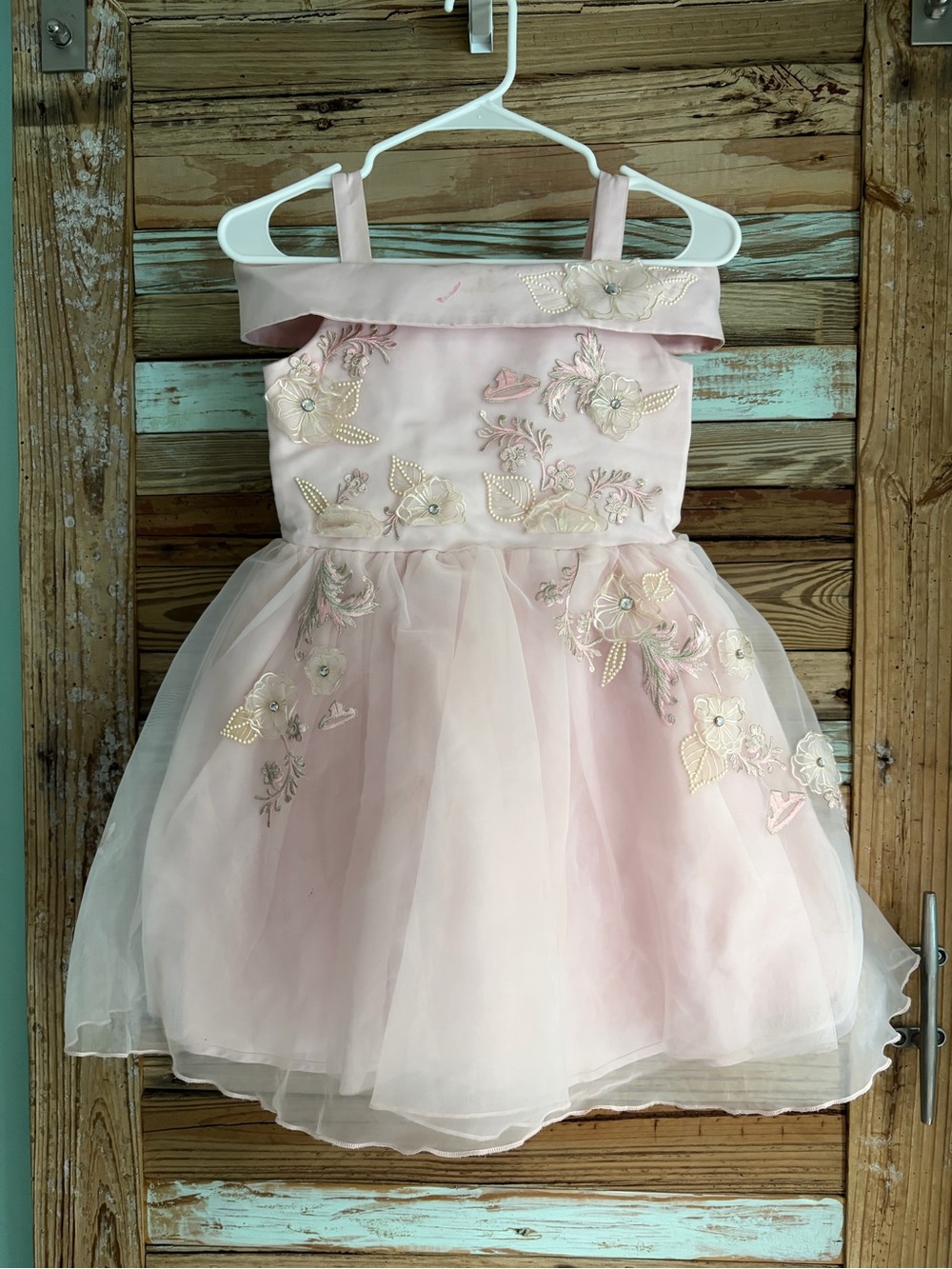 Disney Princess Aurora Blush Pink Floral Dress 7/8 Deluxe Halloween Costume